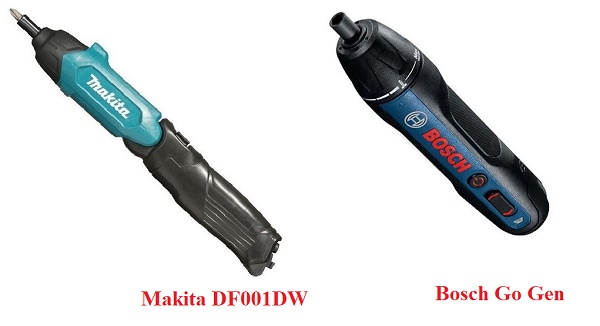 Hai máy bắn vít Makita DF001DW và Bosch Go được thiết kế nhỏ gọn