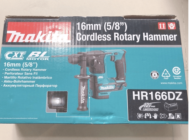 Hộp sản phẩm Makita HR166DZ chính hãng