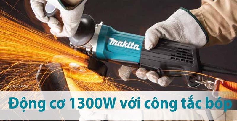 Makita GA4050 hoạt động với công suất 1.300W