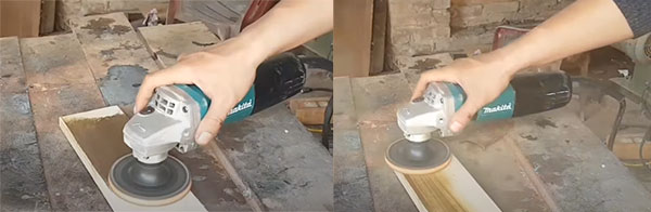 Cách chế chà nhám gỗ bằng máy mài góc