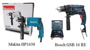 So sánh máy khoan Makita HP1630 vs Bosch GSB 16 RE, loại nào tốt hơn?
